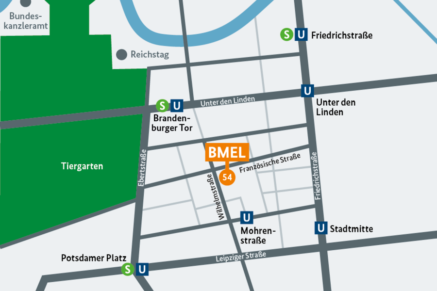 Anfahrtsskizze zum BMEL